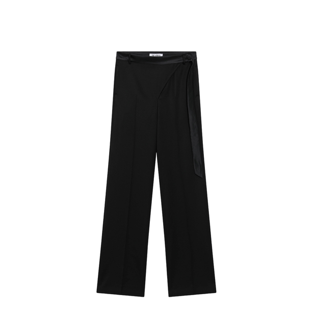 The Attico Black Virgin Wool Tuxedo Trousers
