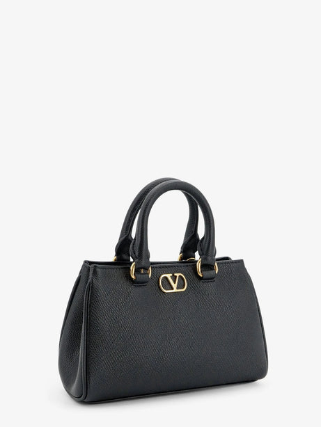 Valentino Garavani VLogo Signature Mini Leather Handbag - Nero