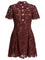 Self-Portrait Short lace dress - Bordeaux