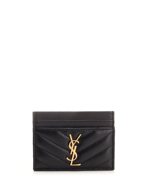 Saint Laurent Monogram Card Holder - Black
