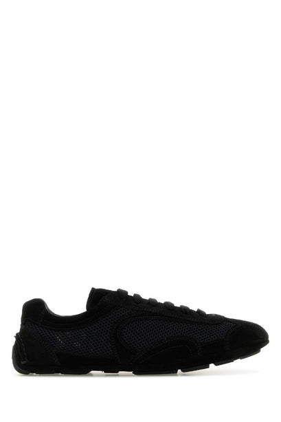 Black Suede And Mesh Montecarlo Sneakers