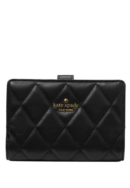 Kate Spade Carey Quilted Medium Bifold Wallet - Black