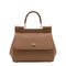 Sicily Small Calfskin Handbag - Brown