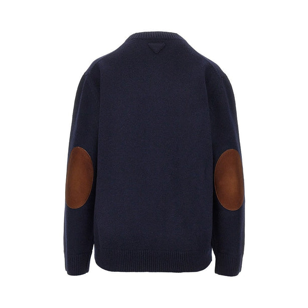 PRADA Wool sweater with leather patches