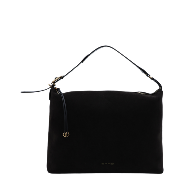 Maxi Suede Pony Bag - Dark Brown