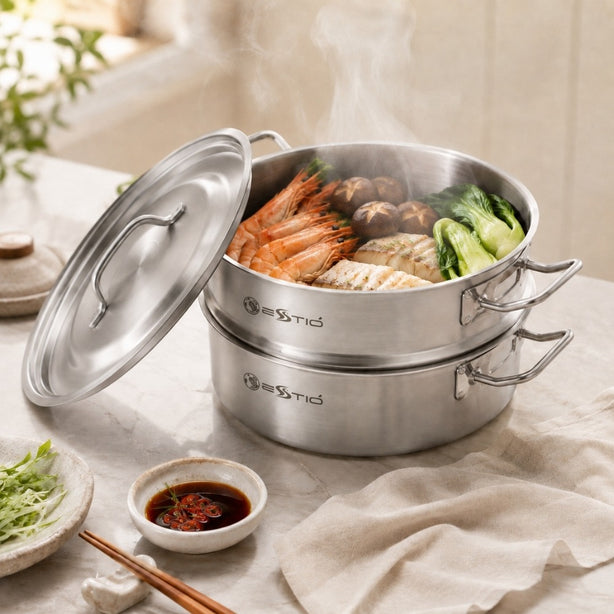 Zebra Stainless Steel Functional Pot With Lid 26x9cm, Estio