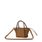 T Signature Mini Calf Leather Tote - Brown