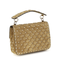 Rockstud Spike Medium Suede Top Handle Bag - Havana Beige