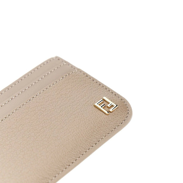 FENDI FF leather card holder