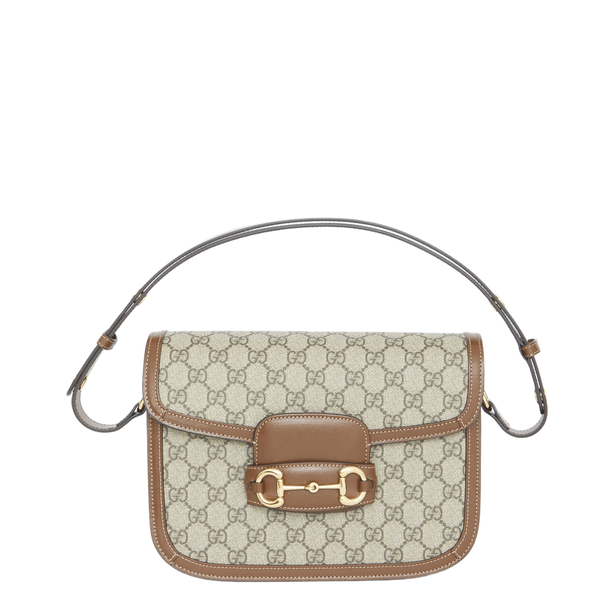 Horsebit 1955 Medium GG Supreme Shoulder Bag - Brown