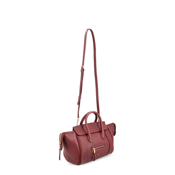 Luggage Little Grained Calfskin Tote - Syrah
