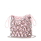 Mini Bag In Metallic Knit With Crystals