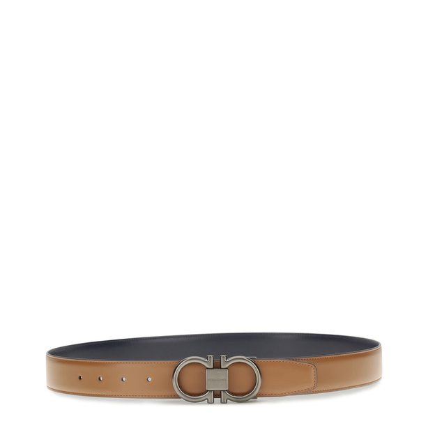 Reversible Leather Gancini Belt