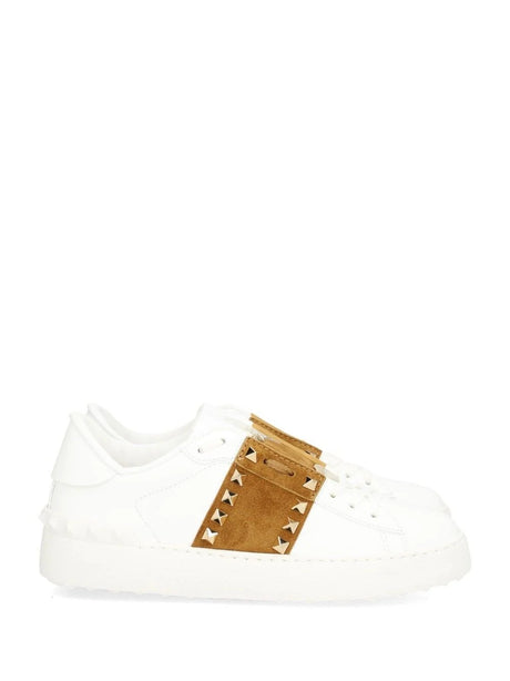 Valentino Garavani Rockstud Untitled Leather Sneakers - White