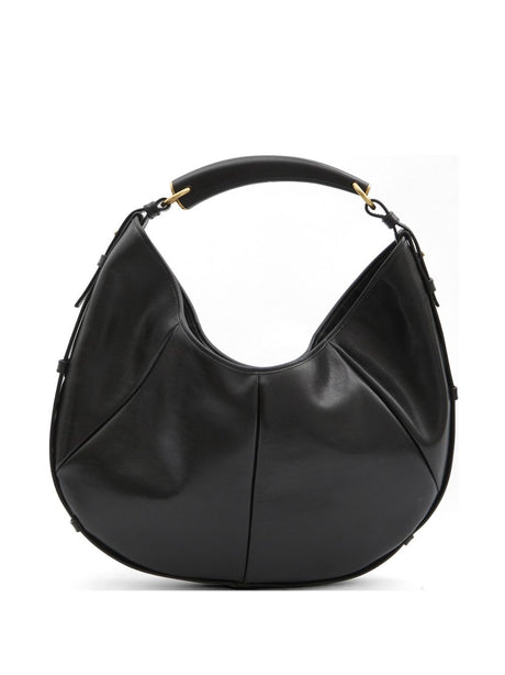 Saint Laurent Mombasa Medium Padded Calfskin Hobo Bag - Black