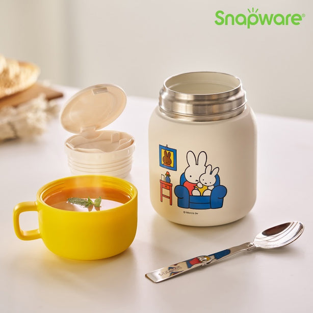 SNAPWARE 580ml Thermal Flask with Cup Lid & Spoon – Miffy