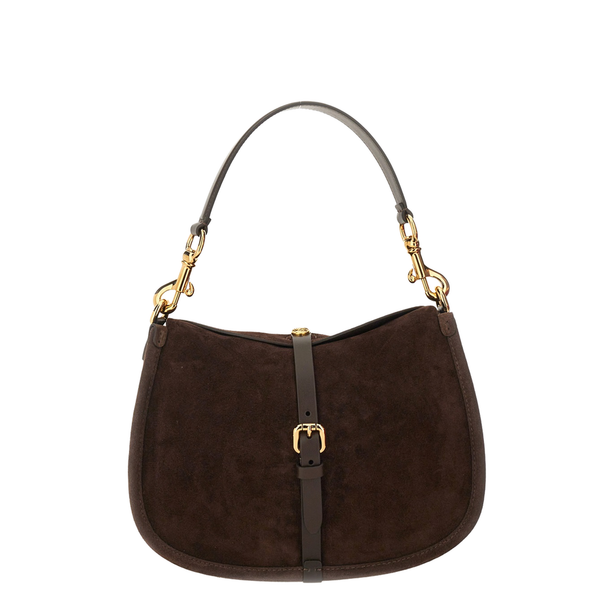 Pony Medium Suede Bag - Brown