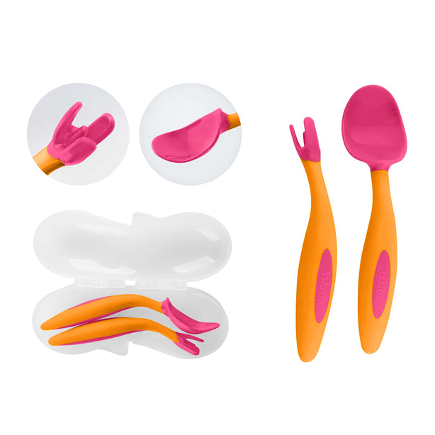 B.box Toddler Cutlery Set (Strawberry Shake)