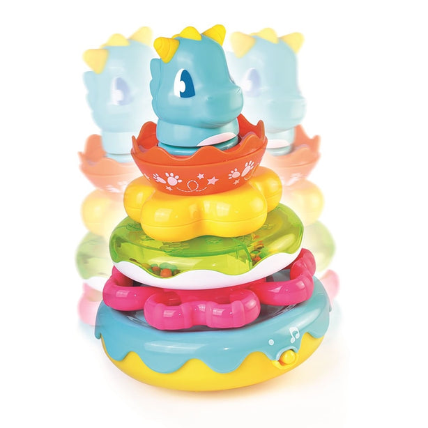 Hap-P-Kid Little Learner Wobbly Dino Stacking Rings