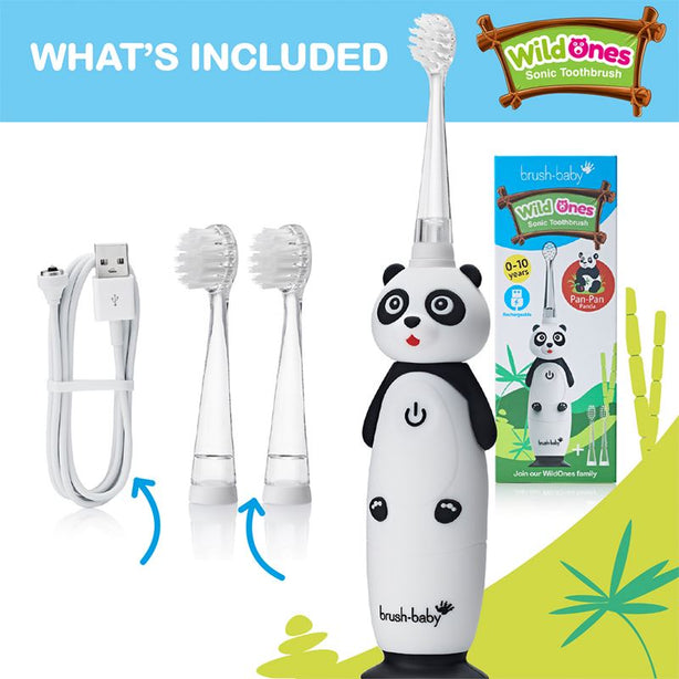 Brush-baby WildOnes Panda RechargeableSonic ElectricToothbrush 0-10yrs