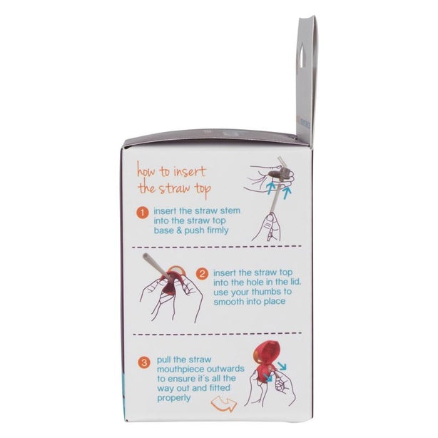 B.box Insulated Drink Bottle 350ml&500ml Replacement Straw Tops (2pk)