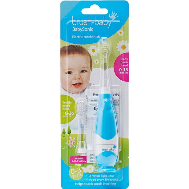 Brush-baby Baby Sonic Electric Toothbrush 0 to 3 yrs - Blue