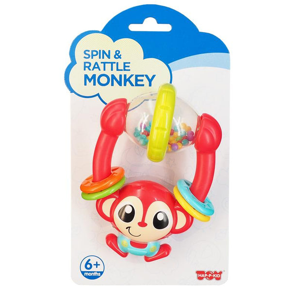 Hap-P-Kid Little Learner Spin & Rattle - Monkey