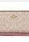 Coach Long Zip Around Wallet In Signature Canvas - Sand/Peony