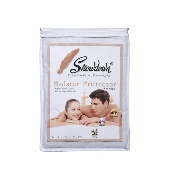 Snowdown Anti-Dustmite 100%Cotton Bolster protector