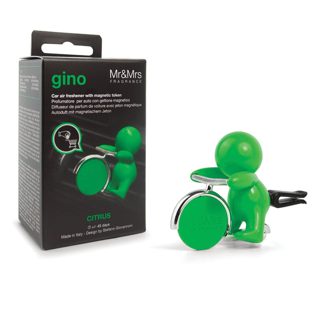 Mr & Mrs Fragrance Gino Fragrance for Car (With Token) - Green (Citrus)