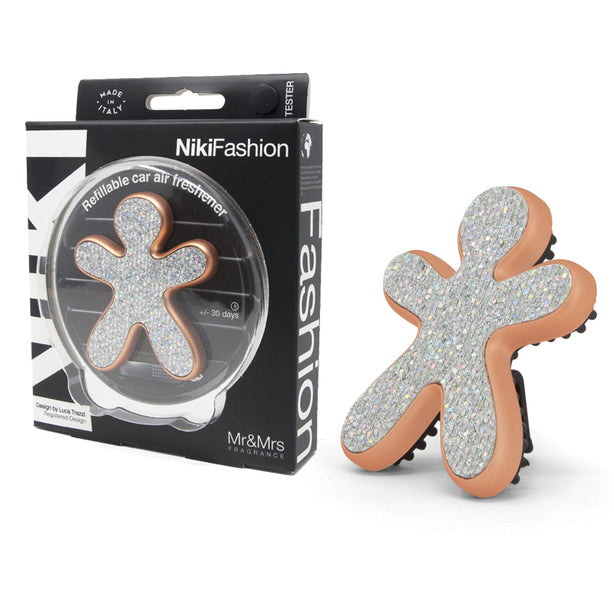 Mr & Mrs Fragrance Niki Fashion Fragrance for Car - Silver (Vanilla & Patchouli)