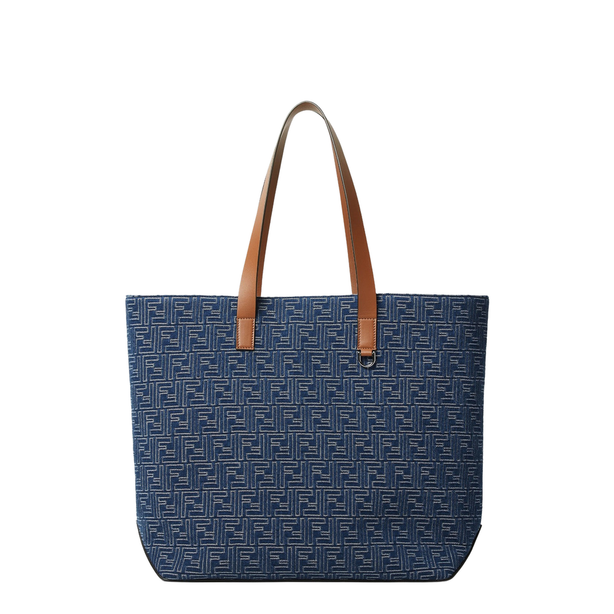 Medium Denim Shopping Bag - Blue