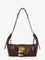 Chloe' Paddington Leather Shoulder Bag - Crafty Brown