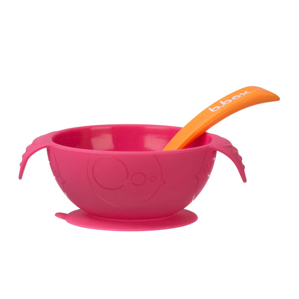 B.box Silicone First Feeding Set (Strawberry Shake)