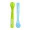 B.box Flexible Silicone Spoons (2pk) (Green/Blue)