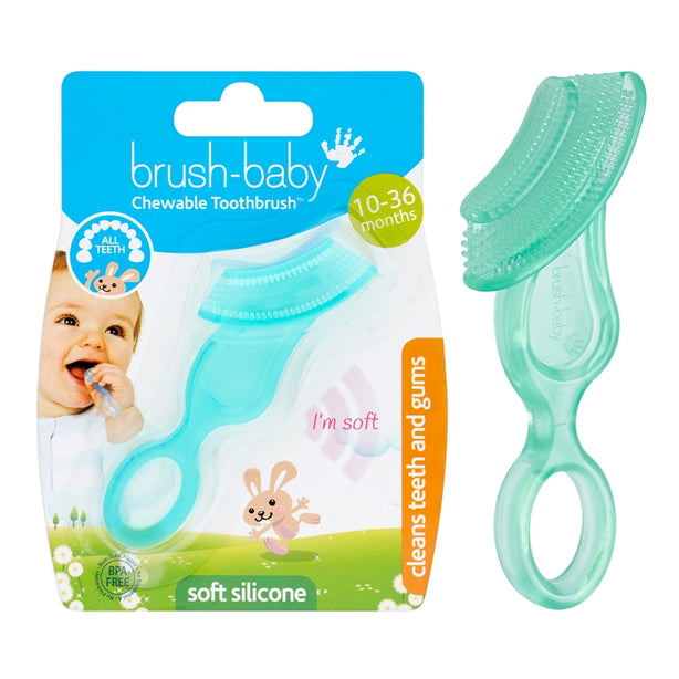 Brush-baby Chewable Toothbrush & Teether (Teal)