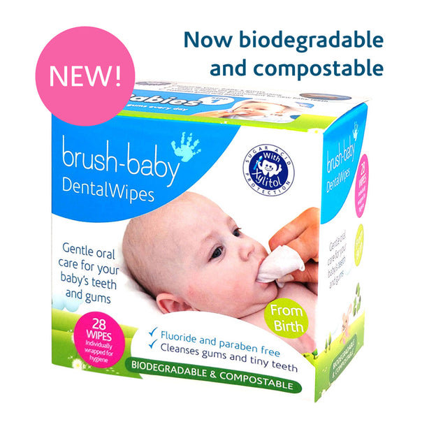 Brush-baby Dental Wipes Biodegradable & Compostable-28 pcs