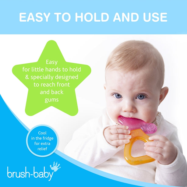 Brush-baby Cool & Calm Teether (Pink/Orange)