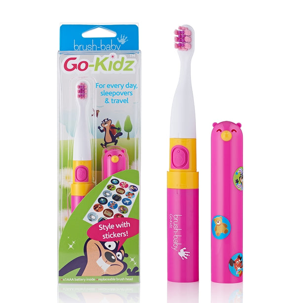 Brush-baby Go Kidz - Electric Travel Toothbrush (Pink)