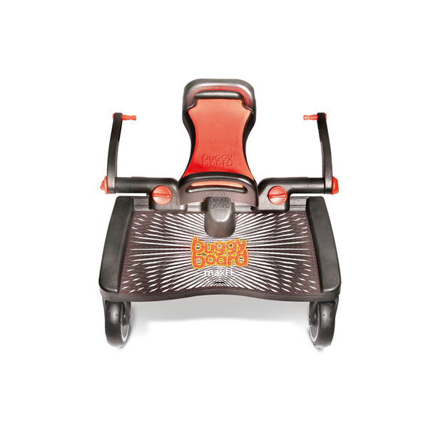 Lascal Buggy Board Maxi - Black + Buggy Board Saddle - Red