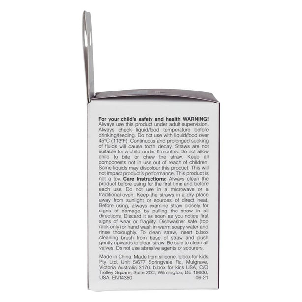 B.box Insulated Drink Bottle 350ml&500ml Replacement Straw Tops (2pk)