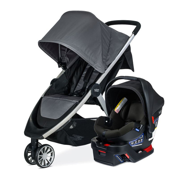 Britax B-Lively Stroller (Dove/Grey) + B-Safe Gen2 Infant Car Seat (Eclipse Black) Travel System