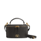 VLogo Signature Mini Grainy Calfskin Vanity Bag - Black