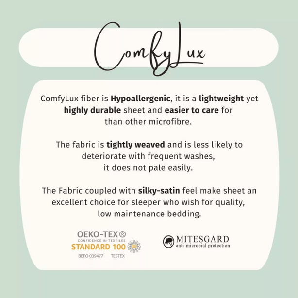 Hillcrest I 988TC ComfyLux I Printed Bedding Collection I Fitted Sheet Set