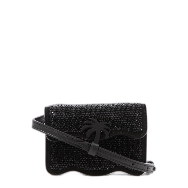 Palm Beach Micro Calf Leather Crossbody - Black