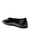 Black Brushed Leather Ballet Flats