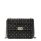 Rockstud Spike Medium Nappa Leather Shoulder Bag - Black