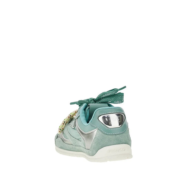 PINKO Suede leather and nylon sneakers