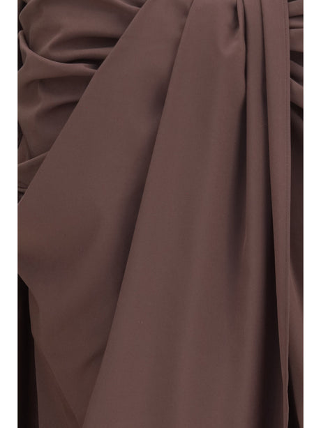 Jacquemus Pareo Skirt in stretch muslin - Brown