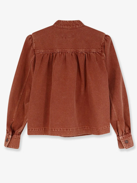 Chloe' Orange denim jacket - Crimson Brown